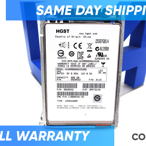 EMC 005050800 EMC 800GB 2.5 VNX SSD