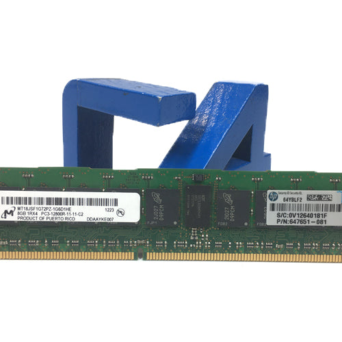 HP 647651-081 8GB (1X8GB) 1600MHZ PC3-12800 CL11 SINGLE RANK ECC REGISTERED DDR3 SDRAM DIMM GENUINE HP MEMORY KIT FOR HP PROLIANT SERVER DL360P ML350P BL460C BL660C GEN8