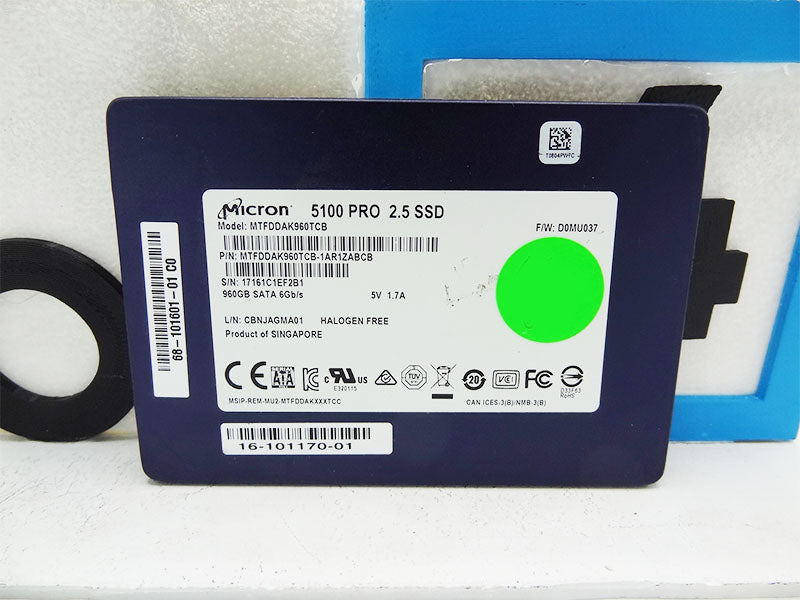 CISCO 16-101170-01 960GB 6gbps SATA SSD Micron MTFDDAK960TCB-1AR1
