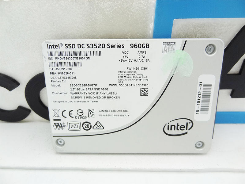 CISCO 16-101212-01 960GB 6gbps SATA SSD Intel SSDSC2BB960G7K