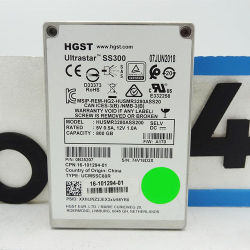 CISCO 16-101294-01 800gb 12gbps SAS SSD HGST HUSMR3280ASS200 SS300