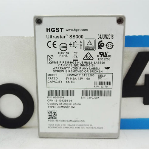 CISCO 16-101299-01 16-101299-01 1.6TB 12gbps 2.5” SAS SSD HGST HUSMM3216ASS205