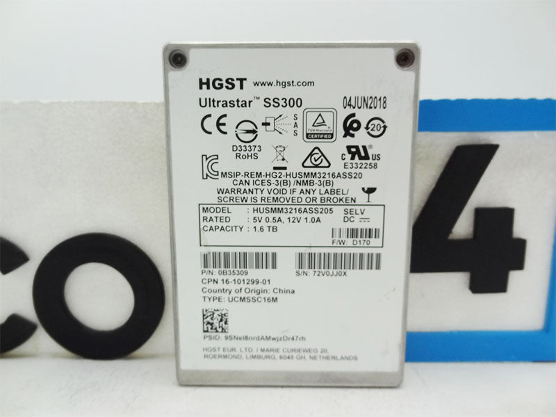 CISCO 16-101299-01 16-101299-01 1.6TB 12gbps 2.5” SAS SSD HGST HUSMM3216ASS205