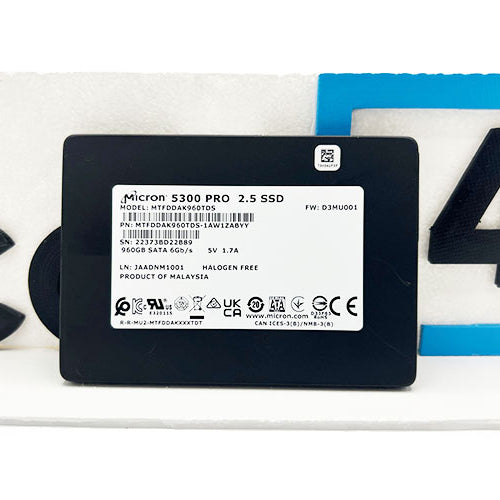 MICRON MTFDDAK960TDS 960GB SATA 5300 PRO 6GBPS 2.5 SSD