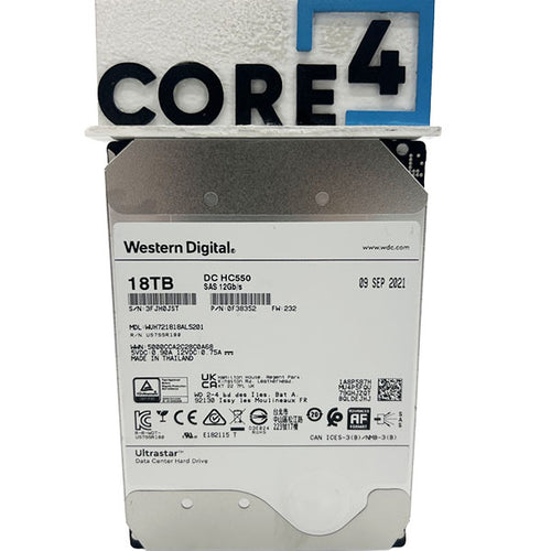 WD WUH721818AL5201 WD Ultrastar DC HC550 18TB SAS 3.5in Enterprise HDD