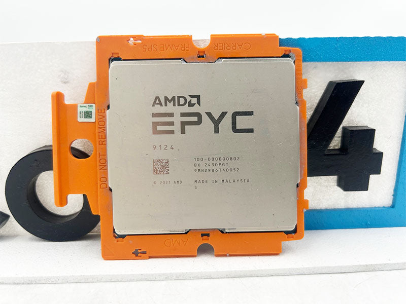 AMD 100-000000802 EPYC 16 CORE PROCESSOR 9124 3.0GHZ BASE  3.7GHZ MAX