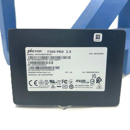 MICRON MTFDHBE3T8TDF-1AW1ZABYY 3.84TB U.2 7300 PRO 2.5 NVME SSD