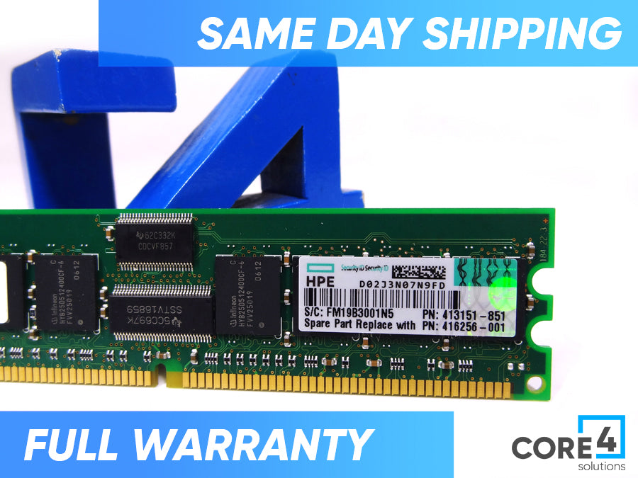 HP 416256-001 1GB PC2700 MEMORY MODULE