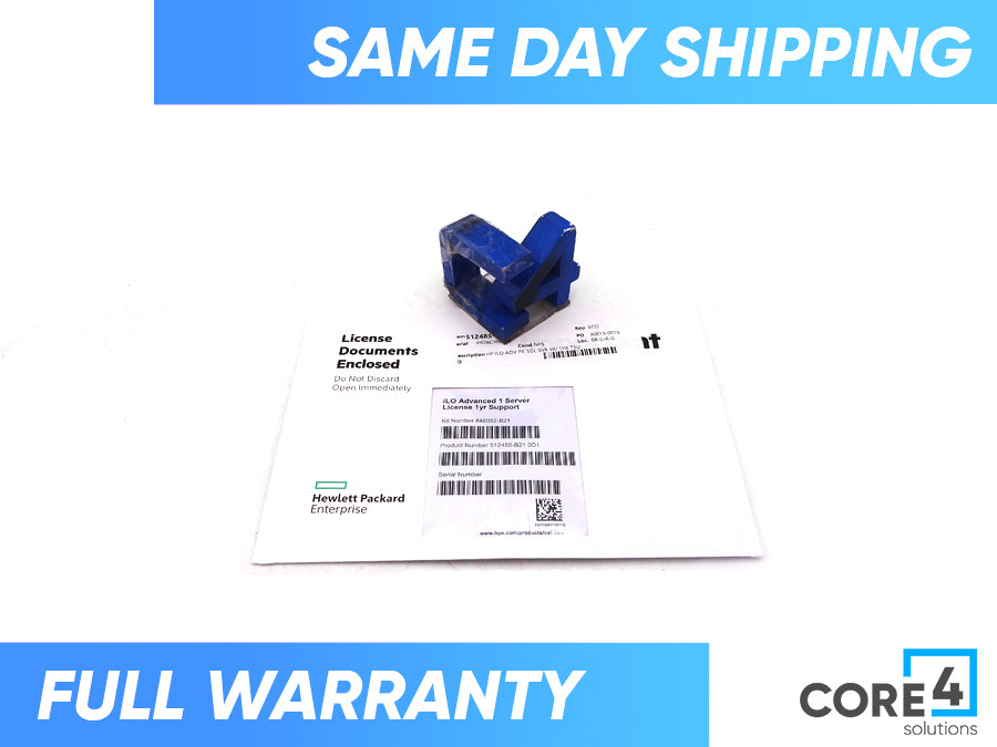 HP 512485-B21 ILO ADV PK SGL SVR W/ 1YR TSU *New Sealed*