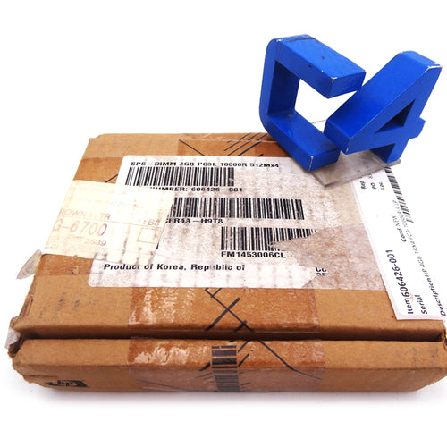 HP 606426-001 4GB 1RX4 PC3-10600R-9 LP *New Bulk* - 604504-B21, 605312-071