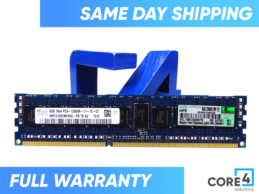 HP 664691-001 8GB 1RX4 PC2-12800R-11 KIT - 647899-B21