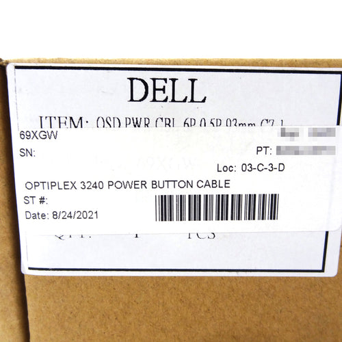 DELL 69XGW OPTIPLEX 3240 POWER BUTTON CABLE