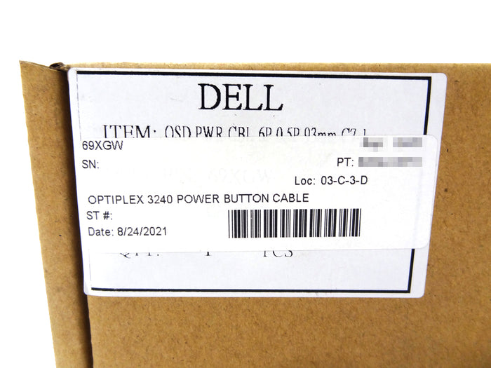 DELL 69XGW OPTIPLEX 3240 POWER BUTTON CABLE