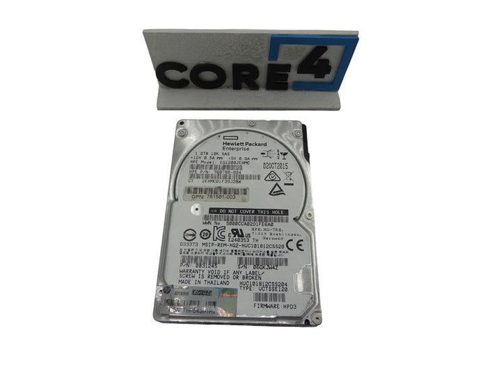 HP 768788-004 HPE 1.2TB 12G 10K 2.5 SAS HDD