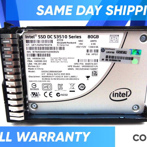 HP 804575-B21 80GB 6G SATA READ INTENSIVE SSD - 805361-001