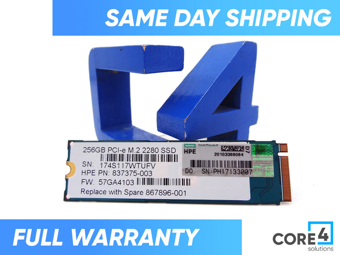 HP 837375-003 256GB PCIE M.2 2280 SSD