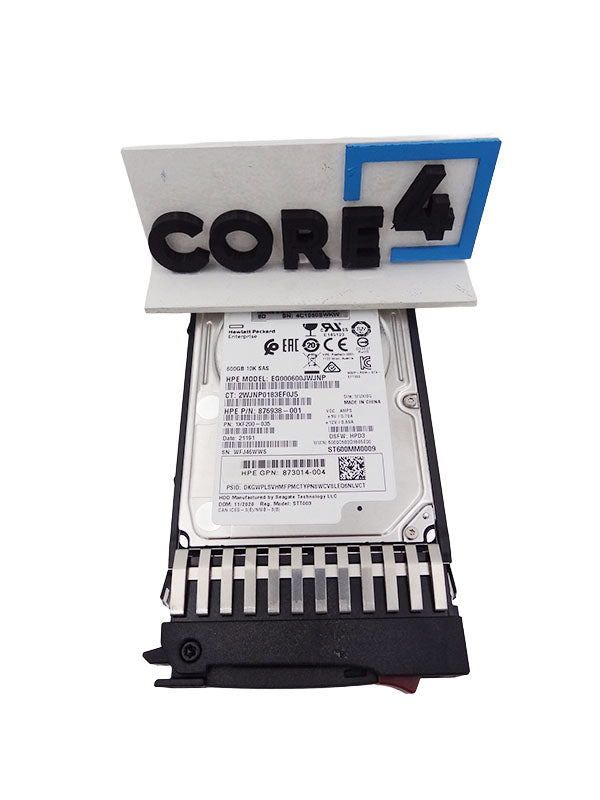 HP 873010-B21 HPE 600GB 10K 12G SAS ST DC DRIVE