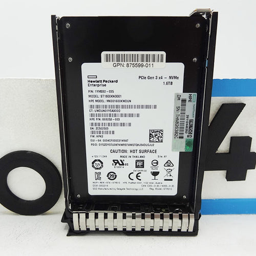 HP 875876-001 HPE 1.6TB NVME GEN3 HP MU NVME