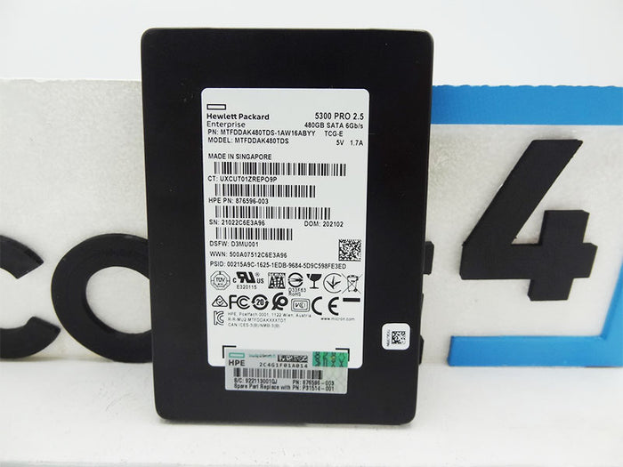 HP 876596-003 DRV,BOOT, SS, 480G, SATA, 2.5,MC5300 TCG
