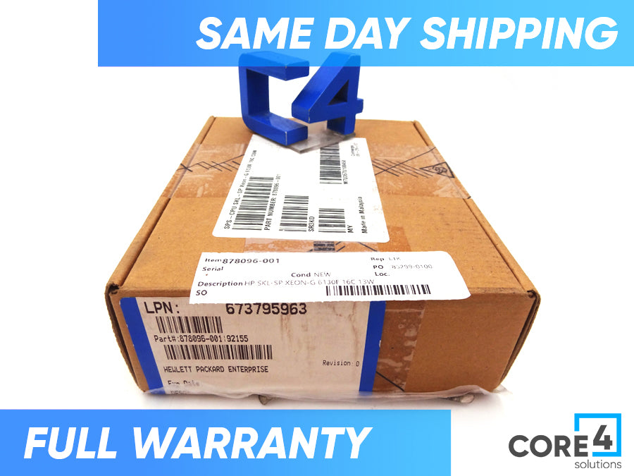 HP 878096-001 SKL-SP XEON-G 6130F 16C 13W *New Bulk* - SR3KD