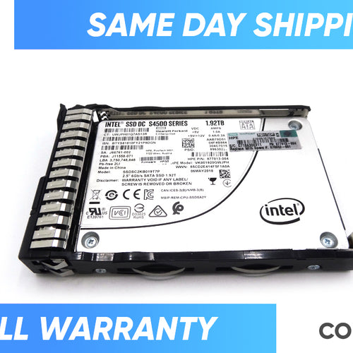 HP 878852-001 HPE 1.92TB SATA 6G RI SFF SSD - 877758-B21