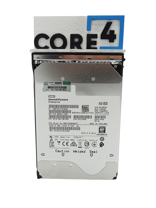 HP 882401-001 HPE 12TB 7.2K LFF SATA LP HE DS