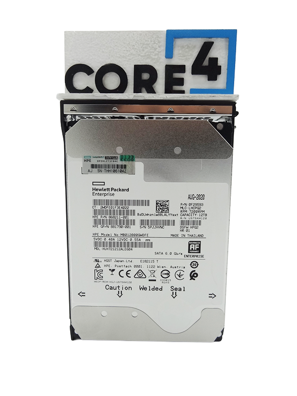 HP 882401-001 HPE 12TB 7.2K LFF SATA LP HE DS