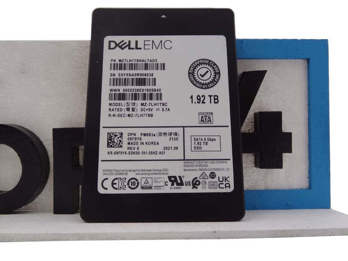 DELL 9F9Y6 1.92TB SSD SATA 2.5 6G RI TLC MZ7LH1T9HALTAD3  MZ-7LH1T9C