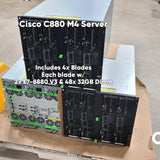 Cisco C880 M4 Server w/ 4x Blades ea w/ 2x E7-8880 V3, 48x 32GB Dimm - Fully Configured SAP HANA Solution