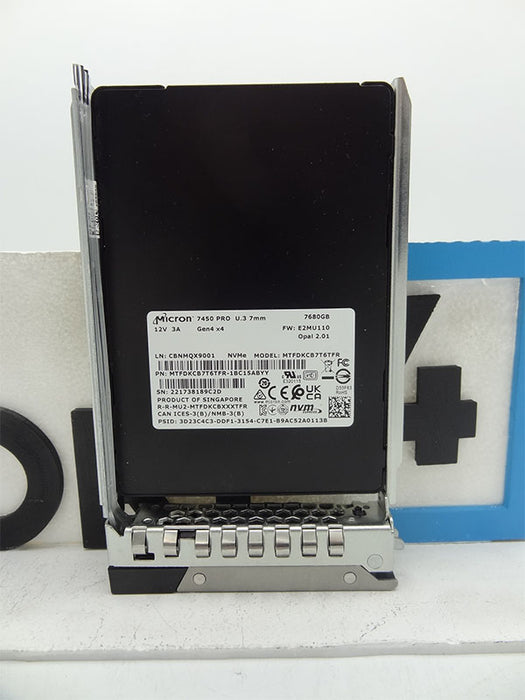 MICRON MTFDKCB7T6TFR 7.65TB NVME GEN4 7450 PRO 2.5SSD