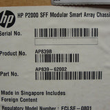 HP AP839B HP P2000 G3 DRIVE ENCLOSURE