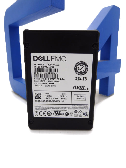 DELL RJKM5 3.84TB PM1733a 2.5 4.0 NVMe SSD