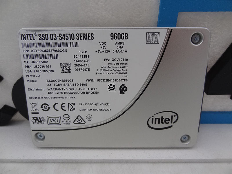 INTEL SSDSC2KB960G8 960GB SATA D3-S4620 6GBPS 2.5 SSD