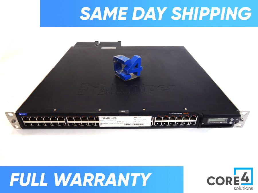 JUNIPER EX4200-48PX 8-Port 10/100/1000BaseT PoE-plus Switch