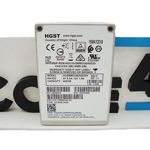 HGST HUSMM3240ASS204 Hitachi HGST 400GB 2.5 MLC SE WI SAS SSD