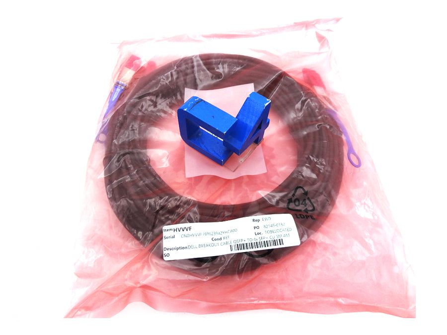 DELL HVVVF DELL BREAKOUT CABLE QSFP+ TO 4x SFP+ CU 5M AM
