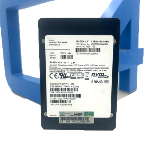 HP MZWLL7T6HMLA SAMSUNG PM1723B 7.68TB GEN3 X4 NVME 2.5 SSD