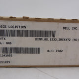 DELL KPVTX 8GBPC3 10600R (2X4) *New* - X3R5M, HMT31GR7BFR4C-H9, M393B1K70CHD-CH9, SNPX3R5MC/8G