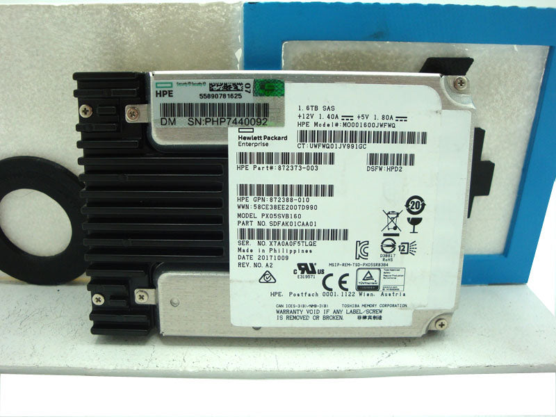 HP MO001600JWFWQ HP 1.6TB SAS 12G MU SFF SSD