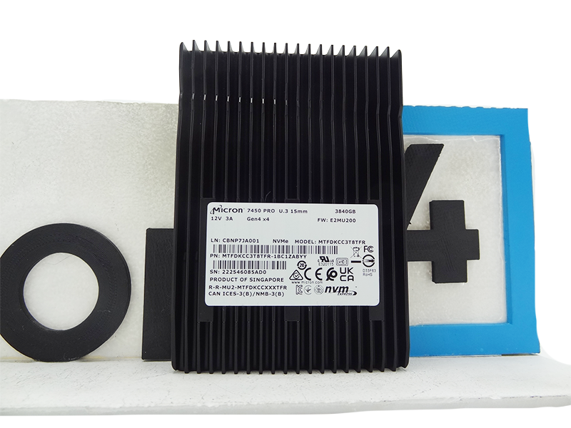 MICRON MTFDKCB3T8TDZ-1AZ1ZABYY 3.84TB NVME GEN4 U.3 7400 PRO 2.5 SSD