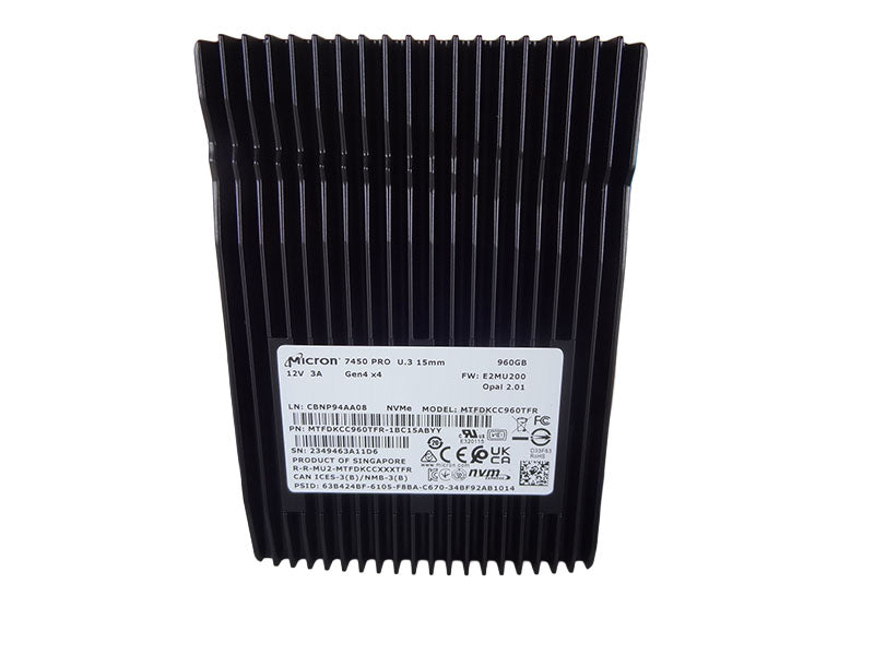 MICRON MTFDKCC960TFR 960GB MICRON 7450 NVMe U.3 GEN4 SSD