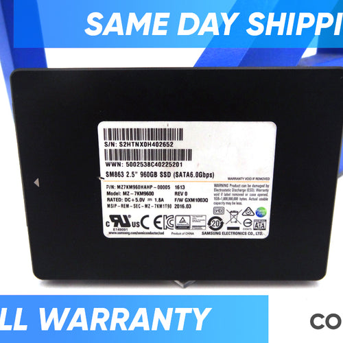 SAMSUNG MZ-7KM9600 960GB SM863 SATA 2.5 6GBPS SSD