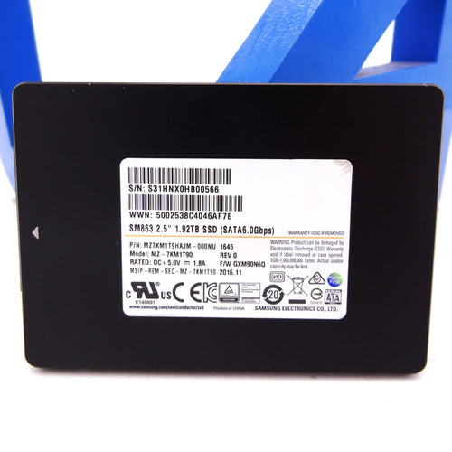 SAMSUNG MZ7KM1T9HAJM 1.92TB SM863 2.5 SATA 6GBPS SSD