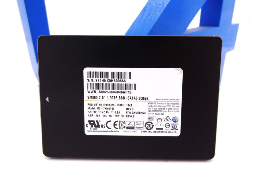 SAMSUNG MZ7KM1T9HAJM 1.92TB SM863 2.5 SATA 6GBPS SSD
