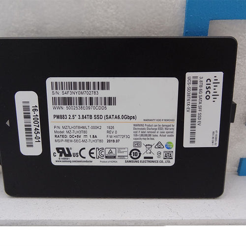 SAMSUNG MZ7LH3T8HMLT 3.84TB SATA PM883 6GBPS 2.5 SSD