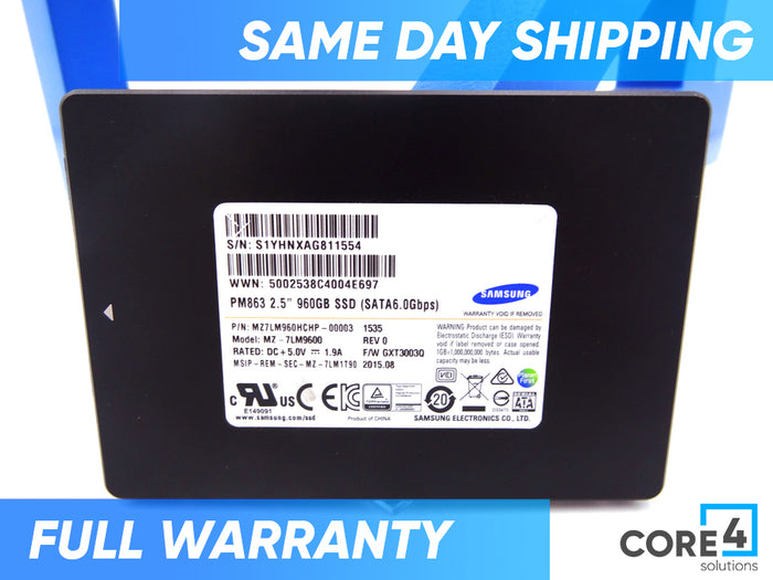 SAMSUNG MZ7LM960HCHP-00003 960GB 2.5 6GBPS PM863 SATA SSD