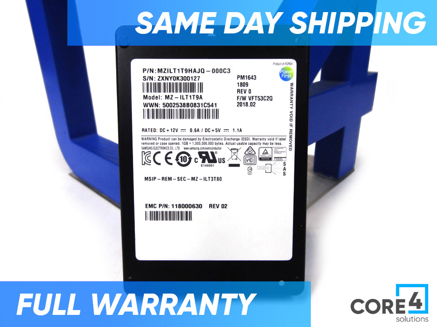 SAMSUNG MZILT1T9HAJQ 1.92TB SSD SAS 2.5 12G PM1643