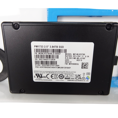 SAMSUNG MZWLR3T8HBLS-00007 Samsung PM1733 3.84TB 2.5in NVMe PCIe 4 U.2 Enterprise SSD
