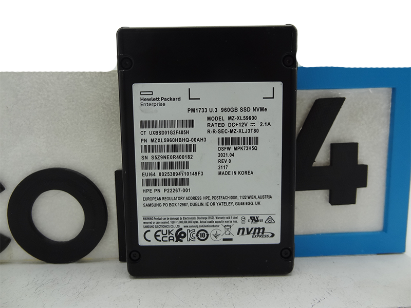 HP MZXL5960HBHQ-00H3 960GB NVME GEN4 U.3 PM1733 2.5 SSD