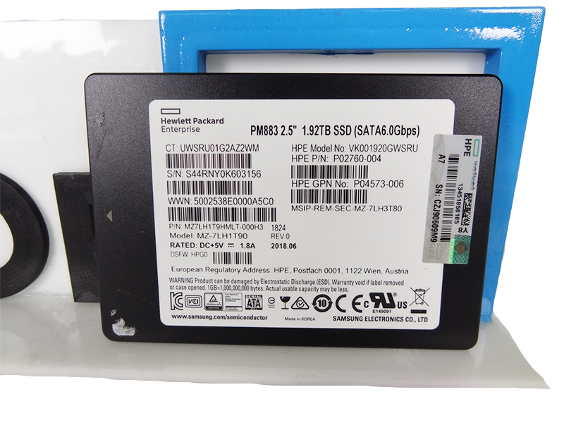 HP P02760-004 DRV, 1.92TB 6G SATA 2.5 RI SSD-SAM